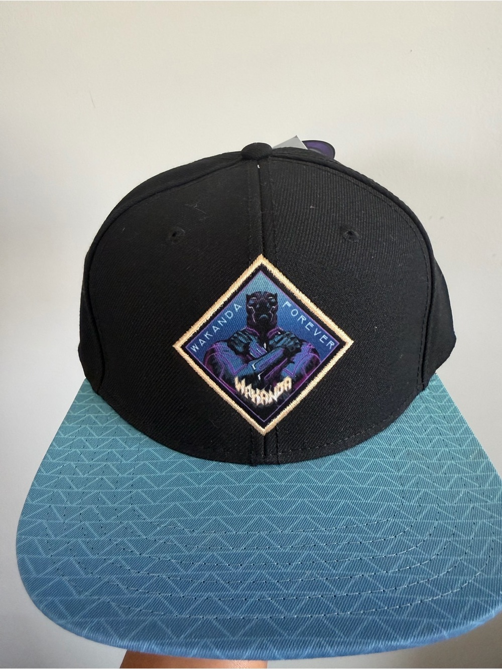 Black and Blue Wakanda Forever Snapback Hat